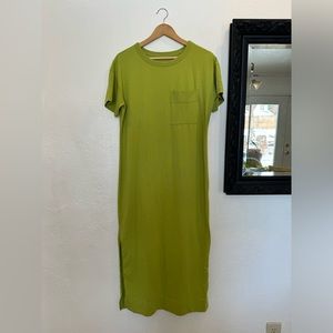 Beautiful chartreuse green dress by Everlane